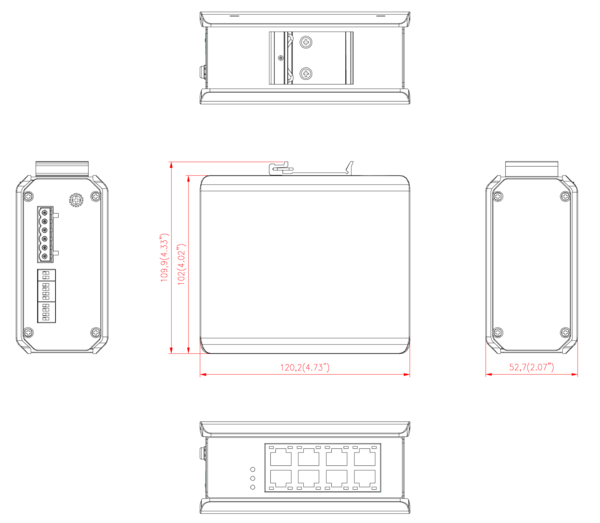 Dimension Drawing SWITCH 2008GT